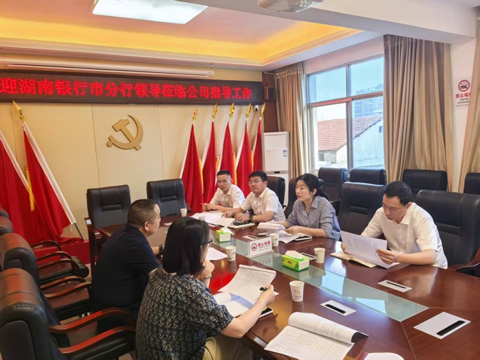 湖南銀行市分行領導蒞臨澧縣澧州實業(yè)公司指導工作